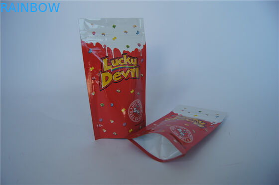 أكياس رقائق بلاستيكية مخصصة الأغلاق الوقوف الحقيبة غائر / كيس رقائق الألومنيوم Ziplock غائر