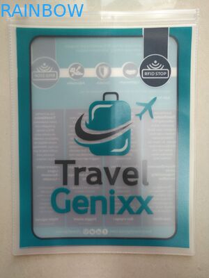 واضح شفاف كيس بولي كلوريد الفينيل ، الملابس دبوس شماعات البلاستيكية حقيبة ثلاثة الجانبية الختم