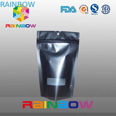 يمكن إعادة استخدامها ماتي الأسود دوق-باي Ziplock القهوة حقيبة الطباعة الحفر إثبات