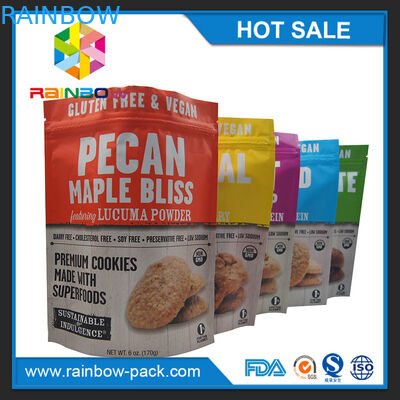 رقائق الألومنيوم رقائق رقائق رقائق الألومنيوم التعبئة والتغليف والوقوف يقف ziplock 250g ملفات تعريف الارتباط الحقيبة التعبئة والتغليف