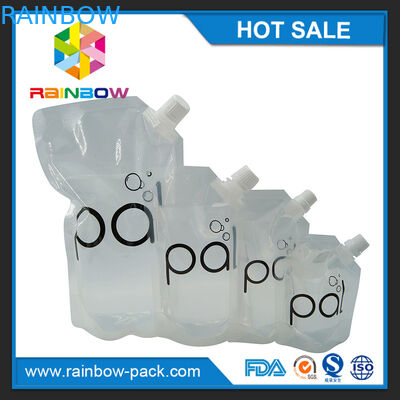 4oz / 8oz / 16oz الشفاف الوقوف الحقيبة النبيذ مع صنبور BPA مجانا