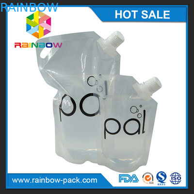 4oz / 8oz / 16oz الشفاف الوقوف الحقيبة النبيذ مع صنبور BPA مجانا