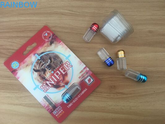 حار بيع الكركدن ذكر تعزيز حبوب تغليف بطاقة وعرض مربع مع تأثير 3D