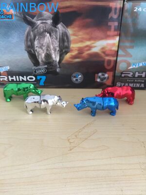 الذهاب Rhino 3d بطاقة الكركدن الشكل ذكر تعزيز حبوب منع الحمل الجنسي رصاصة / حبوب منع الحمل الجنسي كبسولة التعبئة والتغليف