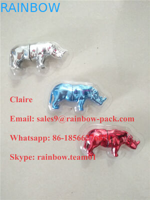 الجملة الولايات المتحدة الأمريكية الكركدن حبوب منع الحمل التعبئة والتغليف نفطة بطاقة 3D لحمولة حاوية الكركدن الذهاب / رصاصة / زجاجة