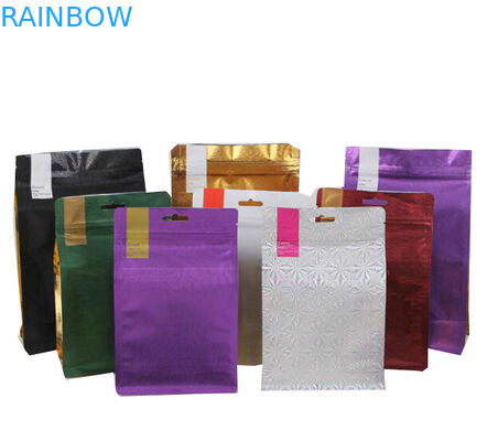 الجملة الألومنيوم احباط تين التعادل شقة كتلة أسفل كيس التغليف القهوة مع صمام التفريغ 500G 1KG