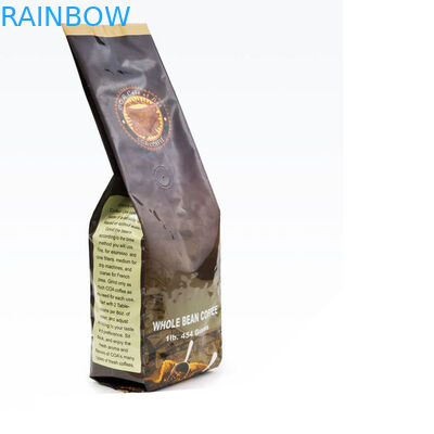 العرف 250G 500G 1KG مربع كتلة مسطحة القاع زيبلوك كيس فول الفول التعبئة والتغليف