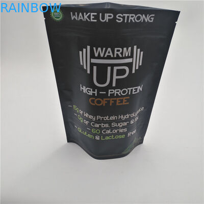 reusable matt black stand up pouch بلاستيك الحقائب تغليف لحبوب القهوة