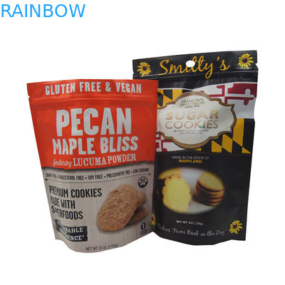 الوقوف الحقائب حقيبة سستة الحقائب البلاستيكية للحصول على رقاقة الشوكولاته بسكويت البسكويت