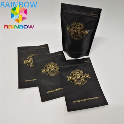 سستة بلاستيكية أسفل أكياس مجمعة 500G يقف الأغلاق الحقيبة زيبلوك القهوة