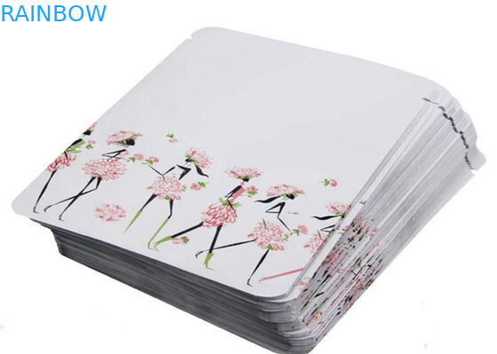 مخصص مطبوعة ثلاثة الجانب ختم مختومة اللون الأبيض كيس من البلاستيك التعبئة والتغليف للوجه قناع