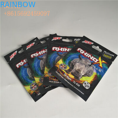 شنق هول الحقائب البلاستيكية التعبئة زيبلوك أكياس حبوب منع الحمل سستة البلاستيك حقيبة احباط مع طباعة الشعار