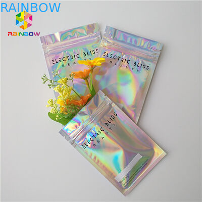 Holographic Cosmetic Packaging Packaging Bag 100 - 160 Micron Thickness Environment Friendly