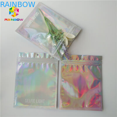 حقيبة تغليف مستحضرات التجميل بالليزر الزاهية مع Clear / Back Holographic