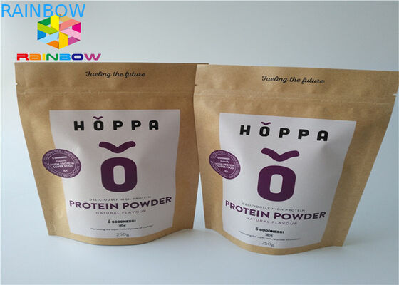 تخصيص المطبوعة ورق الكرافت ziplock الوقوف الحقيبة لحوم البقر متشنج وجبة خفيفة كيس من البلاستيك التعبئة والتغليف مع نافذة واضحة