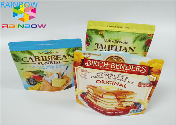 حقيبة مسحوق بروتين مصل اللبن التعبئة / رقائق الألومنيوم النقي مسحوق بروتين مصل اللبن التعبئة والتغليف أكياس / الوقوف أكياس Ziplock