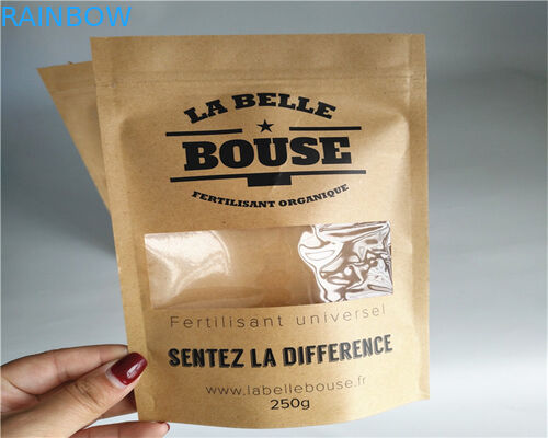 الجانب الأمامي واضح أكياس الورق المخصصة لمسحوق / كاندي / القهوة