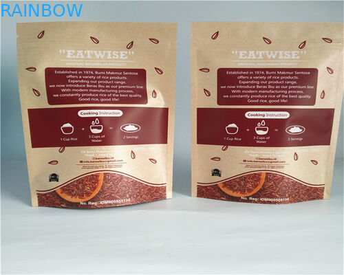 الجانب الأمامي واضح أكياس الورق المخصصة لمسحوق / كاندي / القهوة