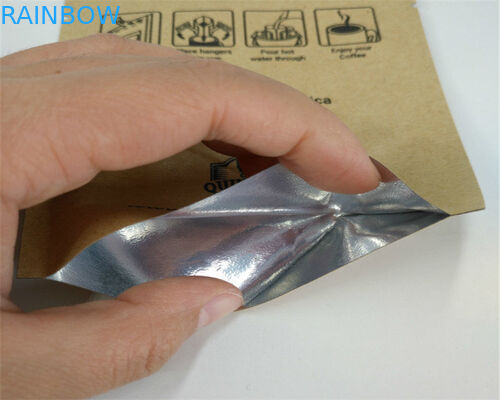 الجانب الأمامي واضح أكياس الورق المخصصة لمسحوق / كاندي / القهوة