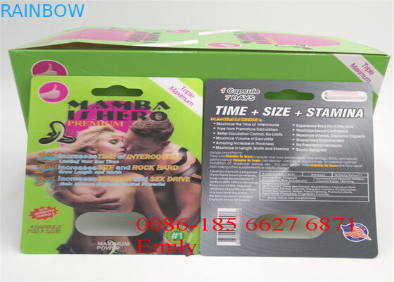 مريحة rhinino pills نفطة حزمة التغليف مع سطح تأثير النقش