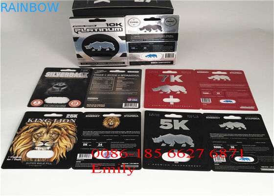 مريحة rhinino pills نفطة حزمة التغليف مع سطح تأثير النقش