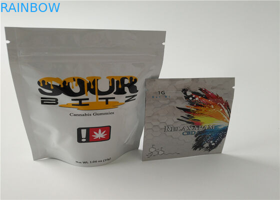 Buttom Closure Herbal Incense Packaging الطباعة الحفر مع محكم ختم زيبر