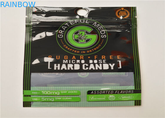 Buttom Closure Herbal Incense Packaging الطباعة الحفر مع محكم ختم زيبر