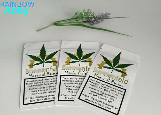 طباعة الذهب أكياس البلاستيك Resealable CMYK اللون مع المواد حسب الطلب