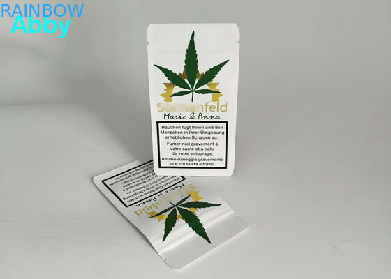 طباعة الذهب أكياس البلاستيك Resealable CMYK اللون مع المواد حسب الطلب