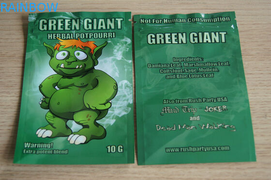 واضح الجبهة العشبية بخور التعبئة والتغليف شعار مخصص لإعادة التدوير لإجازة التبغ