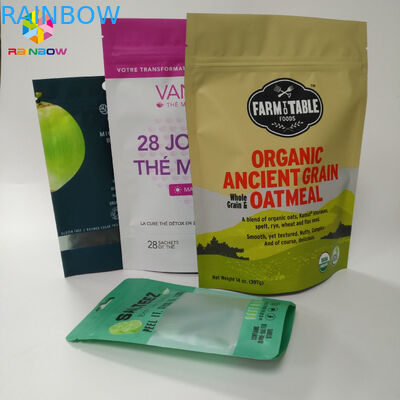 ملون الوقوف أكياس الحقيبة مات السطح مع أعلى Ziplock المسيل للدموع الشقوق