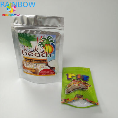 ملون الوقوف أكياس الحقيبة مات السطح مع أعلى Ziplock المسيل للدموع الشقوق