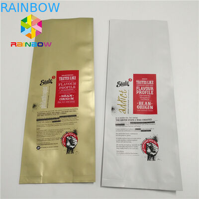 كبيرة الحجم الحقائب البلاستيكية التعبئة والتغليف ، أكياس رقائق الألومنيوم مع صمام رباعية الختم الجانب