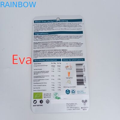 أكياس مايلر زيبر مخصص مطبوعة سناك نقية البلاستيك للحصول على جوز الهند رعشة / الفواكه المجففة