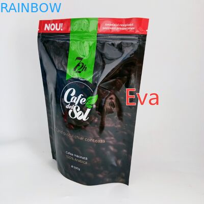 أكياس بلاستيكية فضية الوقوف الحقيبة 500 جرام غير سامة للقهوة مسحوق الشاي التغليف