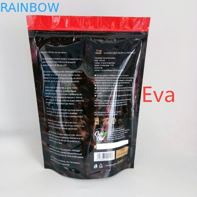 أكياس بلاستيكية فضية الوقوف الحقيبة 500 جرام غير سامة للقهوة مسحوق الشاي التغليف