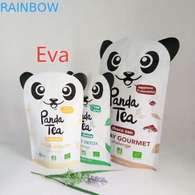 أكياس بلاستيكية فضية الوقوف الحقيبة 500 جرام غير سامة للقهوة مسحوق الشاي التغليف