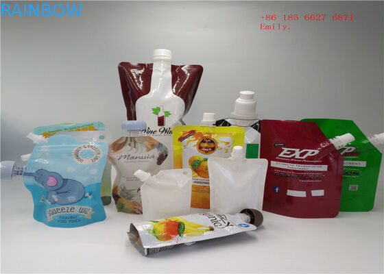 قابل لإعادة الاستخدام صنبور الحقيبة التعبئة والتغليف البلاستيكية ضغط الصف الغذاء لعصير الفاكهة