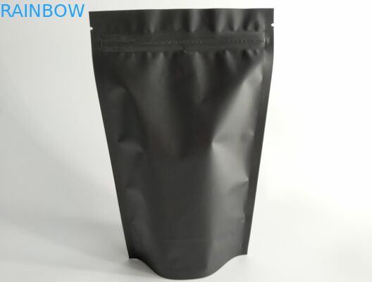 مات الأسود الوقوف الحقيبة أكياس 250G 500G 140 ميكرون سمك حسب الطلب شعار الطباعة