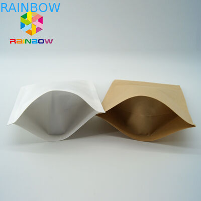 تغليف طعام خفيف صغير فردي ورق كرافت بني مخصص للفشار