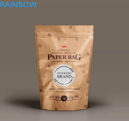 تغليف طعام خفيف صغير فردي ورق كرافت بني مخصص للفشار
