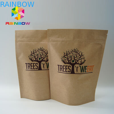 تغليف طعام خفيف صغير فردي ورق كرافت بني مخصص للفشار