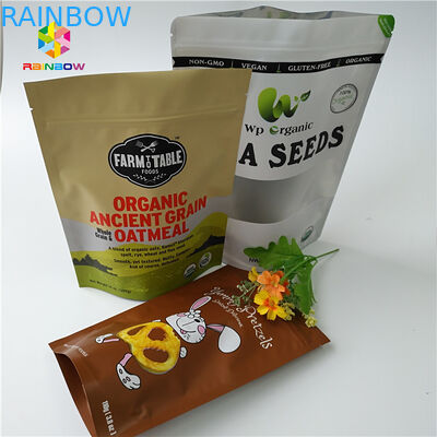 مسحوق البروتين الغذاء الصف البندق الجاف الوقوف سستة الحقيبة كيس التغليف شفافة