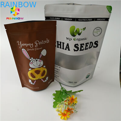 مسحوق البروتين الغذاء الصف البندق الجاف الوقوف سستة الحقيبة كيس التغليف شفافة