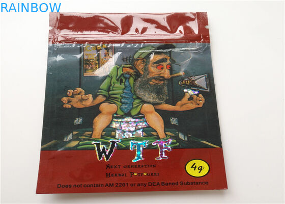 SGS التعبئة والتغليف البخور العشبية الهولوغرام احباط VAP خرطوشة مصغرة أكياس مايلر Ziplock