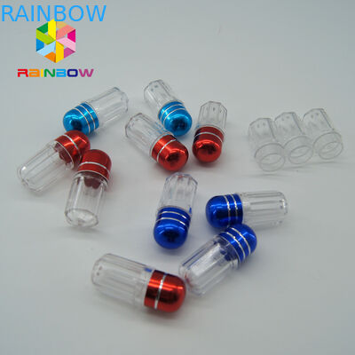 زجاجات طبية بلاستيكية فارغة حبوب حبوب جنسية كبسولة حاوية 001/01 حجم مع غطاء معدني