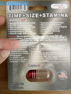 الكركدن 69/7 كبسولات الجنس حبوب نفطة بطاقة التغليف ماتي / الانتهاء من السطح لامعة