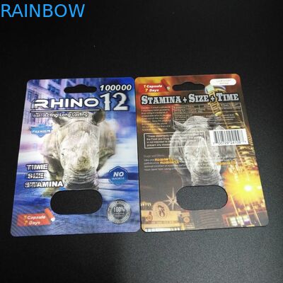 لا الصداع نفطة حزمة التعبئة والتغليف الجنسي حبوب منع الحمل كبسولة Rhino 69 حزمة مربع بطاقة