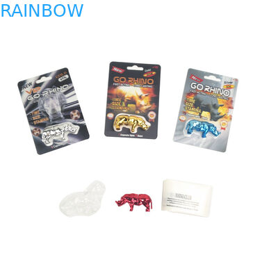 أحدث بطاقة Mamba Black Horse Super Panther ثلاثية الأبعاد لتعبئة حبوب تعزيز الذكور وحيد القرن 600K 700K حزمة حبوب الجنس البلاتينية