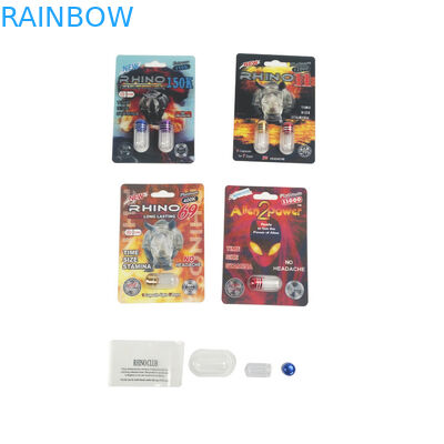 أحدث بطاقة Mamba Black Horse Super Panther ثلاثية الأبعاد لتعبئة حبوب تعزيز الذكور وحيد القرن 600K 700K حزمة حبوب الجنس البلاتينية